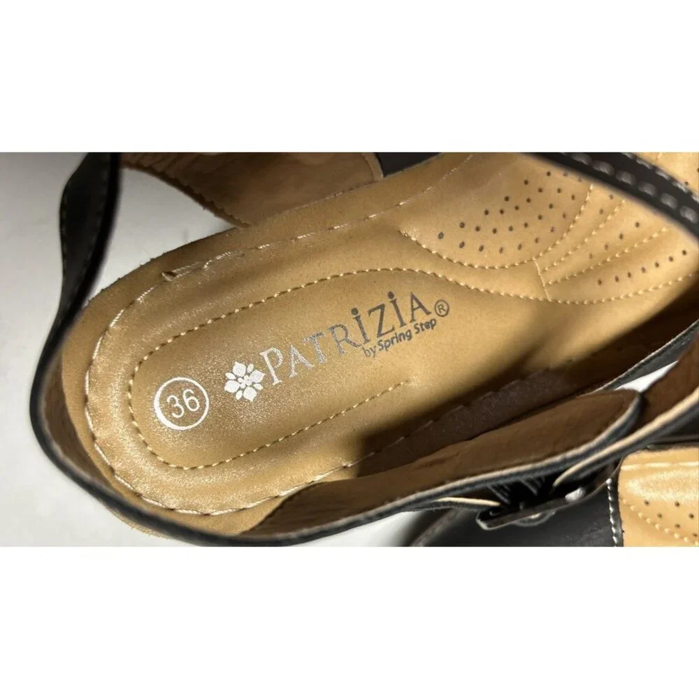 Patrizia By Spring Step Women’s Black Shantay Sandals Cut Out Design 36 5.5 6 - Picture 4 of 8